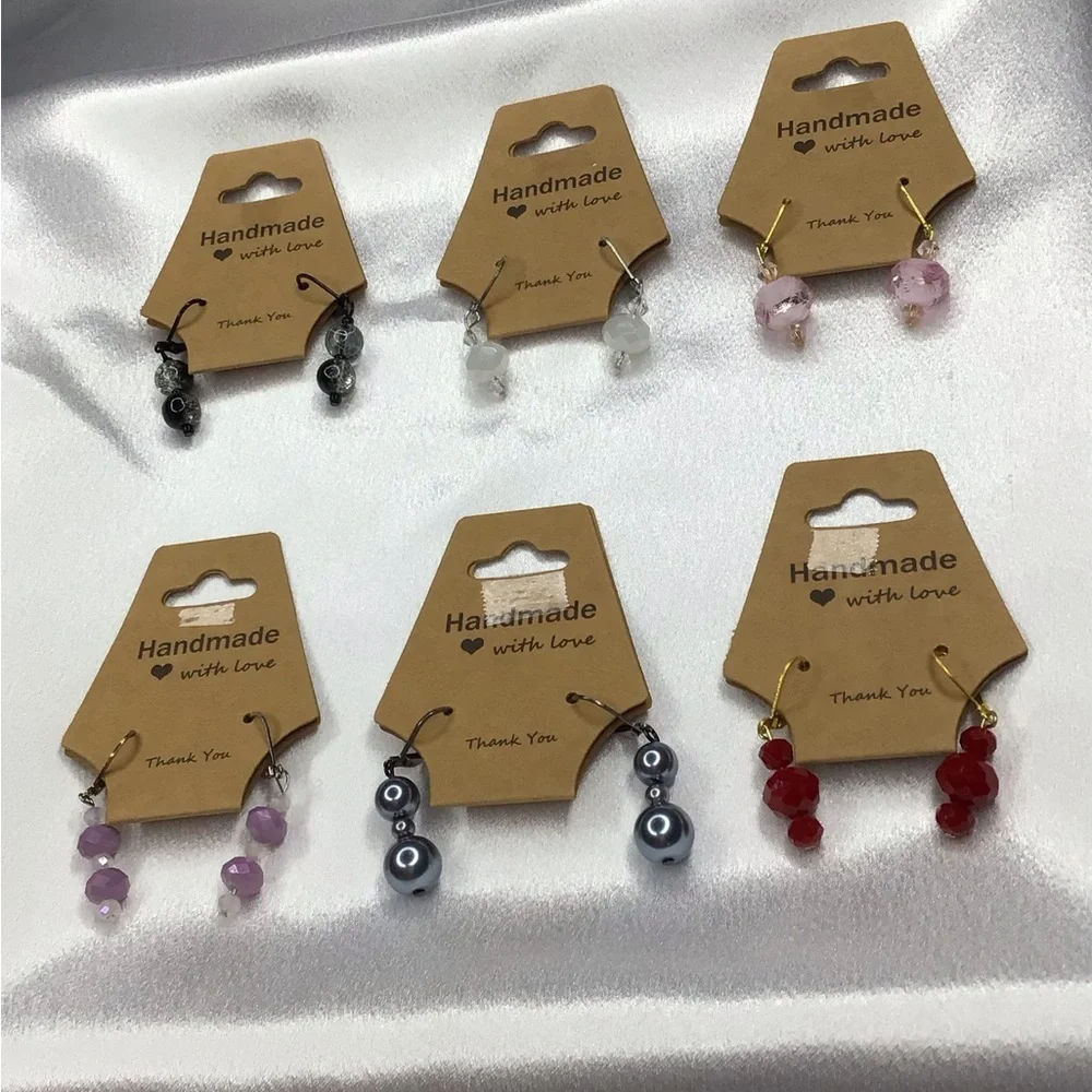 Handmade Multicolor Bead Lightweight Drop Earrings - Picture 2 of 16